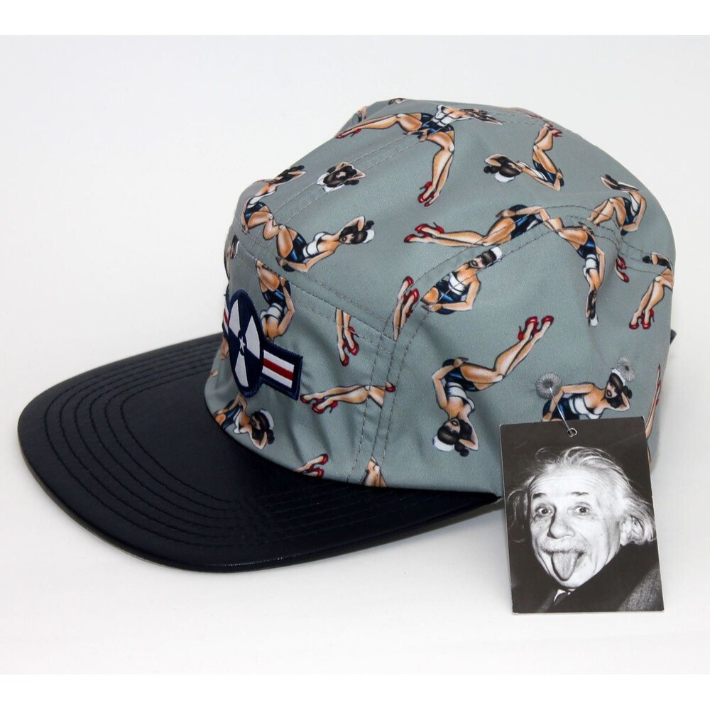 NWT MANHATTAN PROJECT Pinup Sailor Girl Green and Blue Baseball Cap Hat OSFM